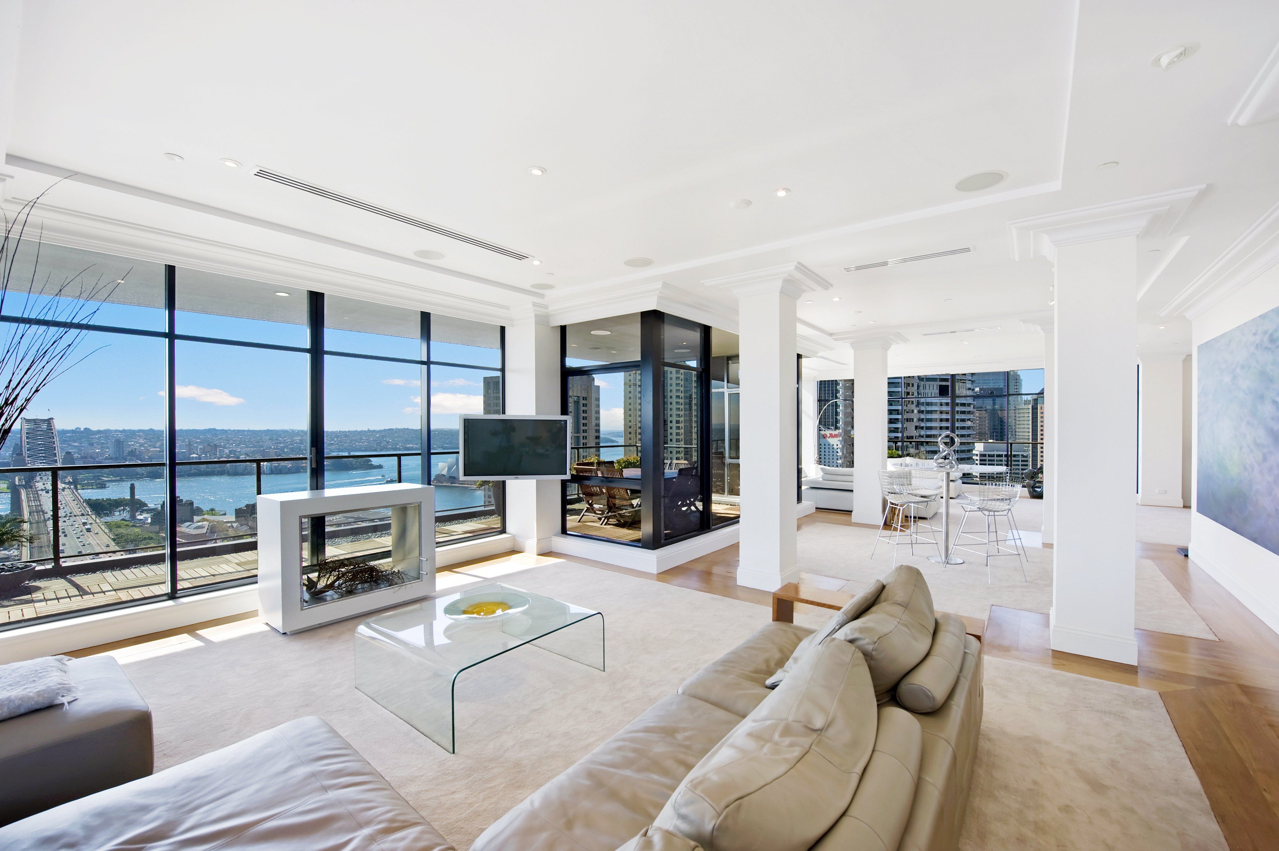 Bright modern condo apartment interior